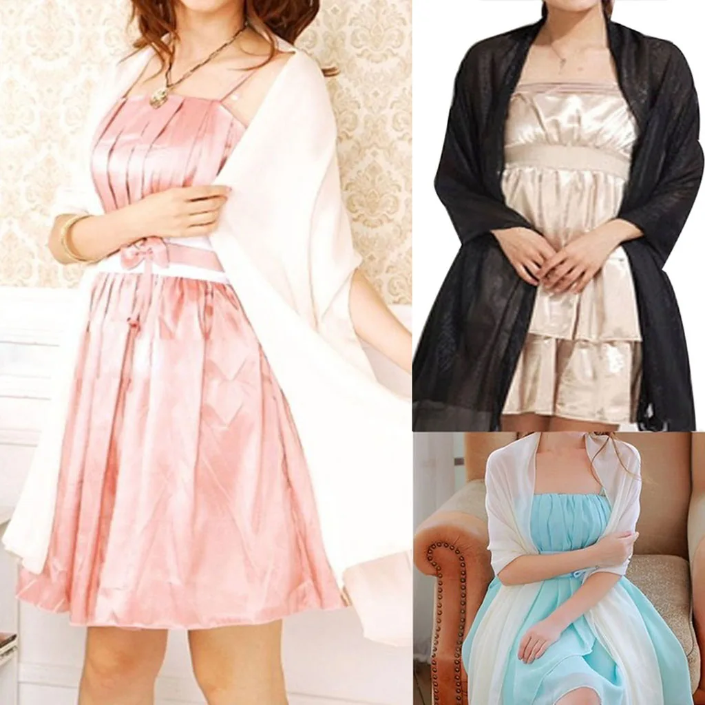 Fashion New Lady Women Long Soft Wrap Lady Shawl Silk Chiffon Scarf Scarves for weddings bridal bridesmaids wear evening wear