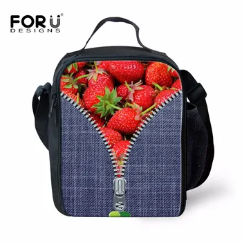 

FORUDESIGNS Portable Thermal Lunch Box Adult Kids Tote Picnic with Water Pocket,Candy Travel Food Bags Lunchbox bolsa termica