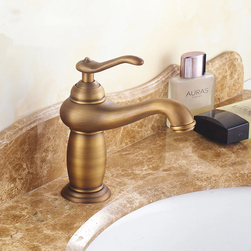 European Leading Antique Basin Faucet Hot And Cold Water Wash Faucet Copper Gold Mixer Bathroom Sink Washbasin Accessories European Leading Antique Basin Faucet Hot And Cold Water Wash Faucet Copper Gold Mixer Bathroom Sink Washbasin Accessories