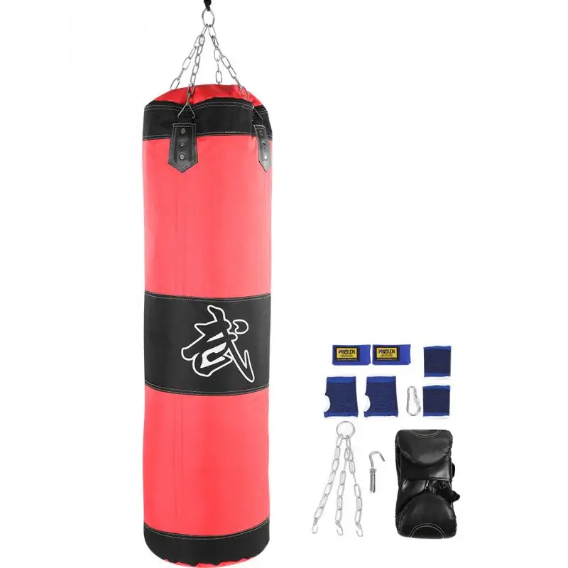 Empty Sand Bag Boxing Training Kicking Punching Hanging Sandbag Fight