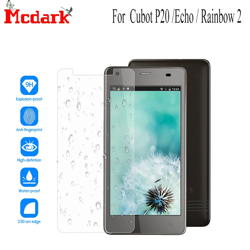 Mcdark New Tempered Glass For CUBOT P20 /Echo / Rainbow 2Screen Protector Toughened Phone Glass