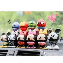 Милые куклы, качающиеся на приборной панели, Автомобильные украшения, аксессуары, авто качающаяся голова, игрушка для автостайлинга