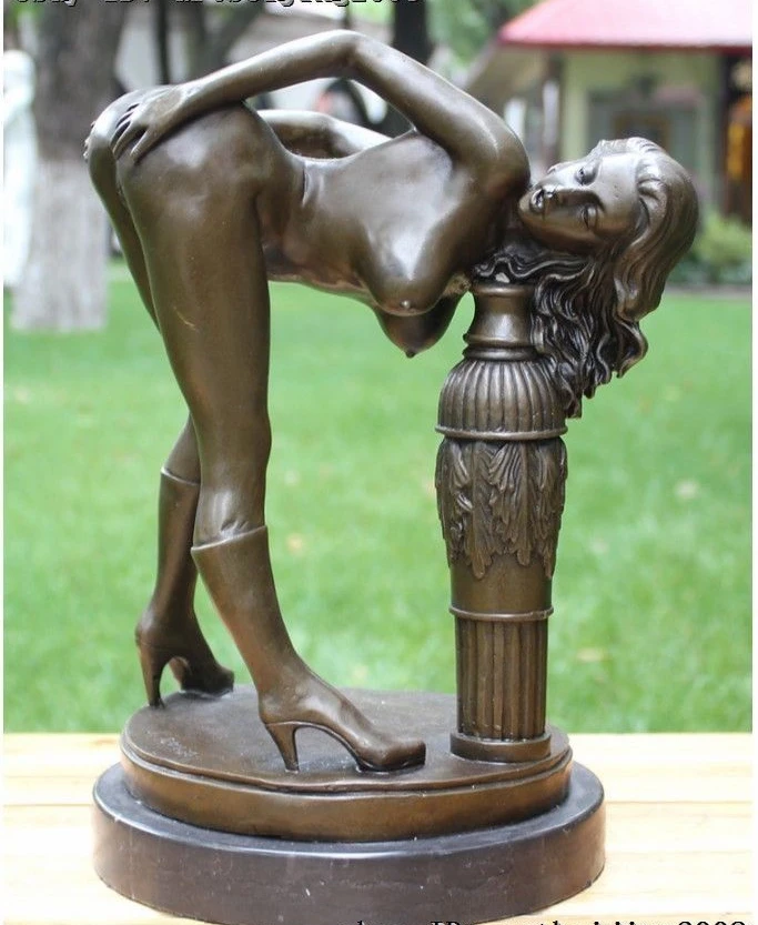 

Western Art Pure Bronze Copper Marble Naked Beautiful Women Body Art Statuary