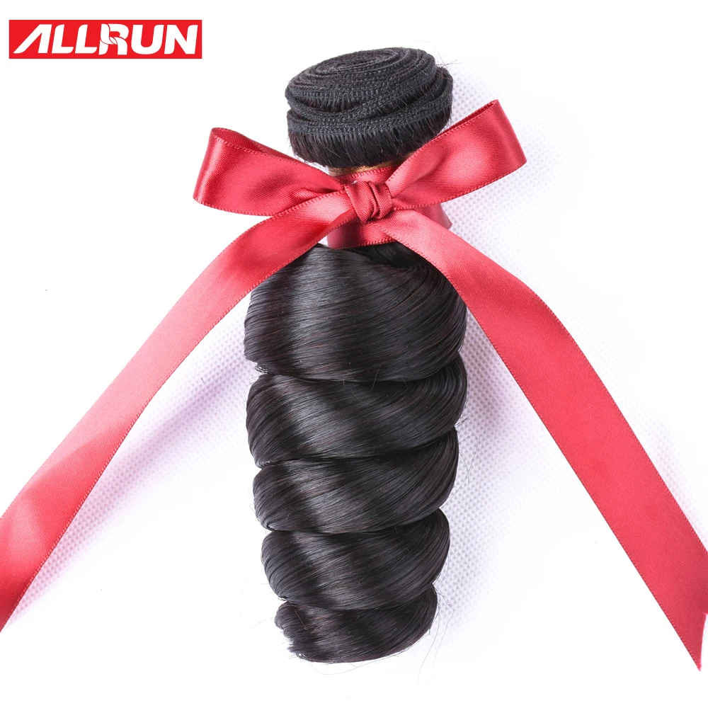 Allrun бразильский свободная волна человеческие волосы Weave Связки 1 шт. не Реми можно купить 3 и 4 сделки 100% пряди натуральных волос расширения