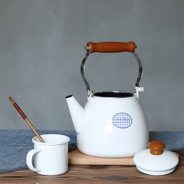 2L Large Capacity Thickening Enamel Kettle Coffee Pots Cold Water Teapot Gas Stove Induction Cooker 2L Large Capacity Thickening Enamel Kettle Coffee Pots Cold Water Teapot Gas Stove Induction Cooker