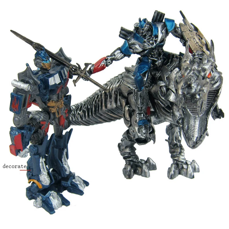 

Deformation on Movie 4 Tyrannosaurus Rex Dinobots statue Grimlock Robot Dinosaur Model Action Figure Gift static set up toys
