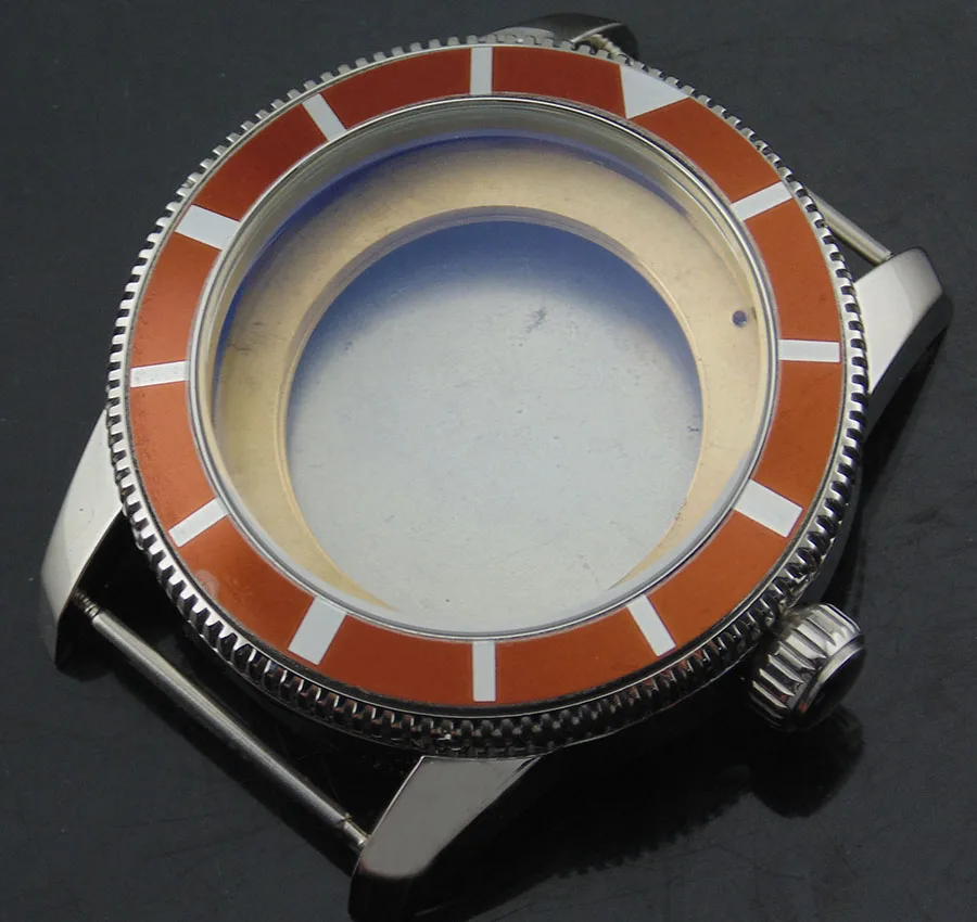 

1pcs Corgeut 46mm sterile stainless steel watch case fit ETA 2836 Mingzhu 2813/3804 movement P432