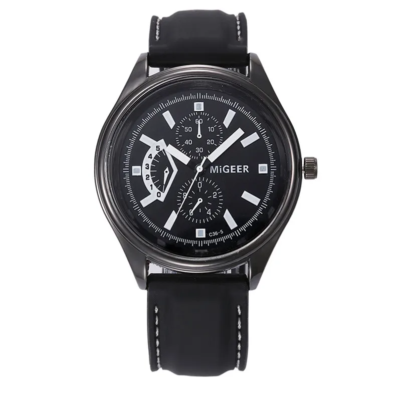 Men s Black Silicone Belt Stainless Steel Sports Quartz Watch Simple Casual Outdoor Live CS Game Sports Classic Male Clock A1