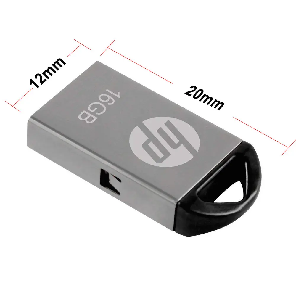 Оригинальный HP 16 ГБ 32 металлический Pendrive V221W Mini Cle USB диск на ключ студенческий