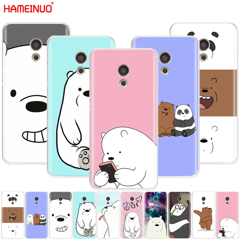 

HAMEINUO We Bare Ice Bear Panda style Cover phone Case for Meizu M6 M5 M5S M2 M3 M3S MX4 MX5 MX6 PRO 6 5 U10 U20 note plus