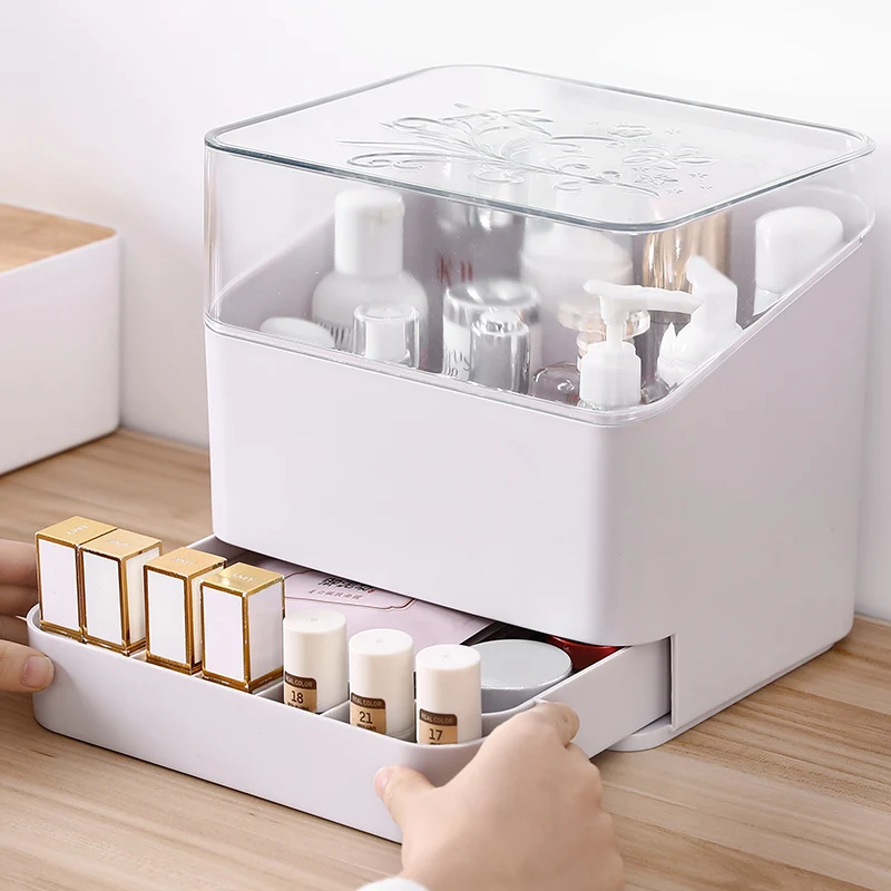 

Objects/skin Care Container Sundries Anti-dust Desktop Lipstick Mask Jewelry Rack Makeup Organizer Plastic Cosmetic Storage Box