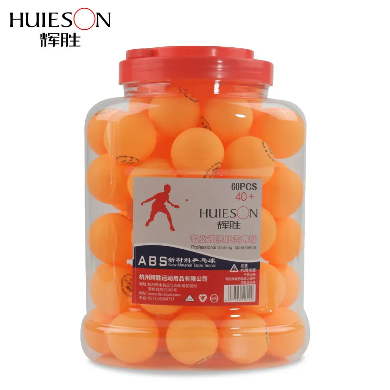 Huieson 60 قطعة/برميل 1 نجمة تنس طاولة كرات S40 + جديد المواد ABS البلاستيك بينغ بونغ كرات للمدرسة نادي التدريب مباراة