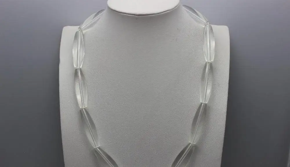 

Colorless Glass necklace 10x33mm 14-15INCH 5.24