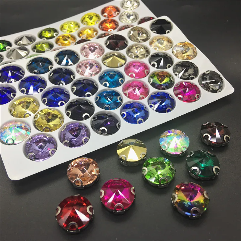 TopStone-Rivoli-Sew-On-Stone-with-Claw-Setting-Round-Sew-On-D-Claw-Rhinestone-Crystal-Glass