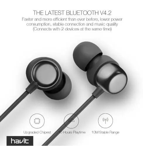 Оригинальные HAVIT i39 Bluetooth V4.2 Наушники Беспроводные спортивные Ephones