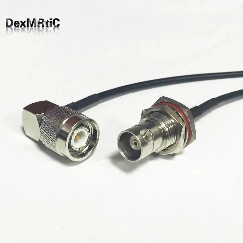 

New TNC Male Plug Right Angle Switch BNC Female Jack nut RF coax cable RG174 Wholesale 20CM 8" Adapter