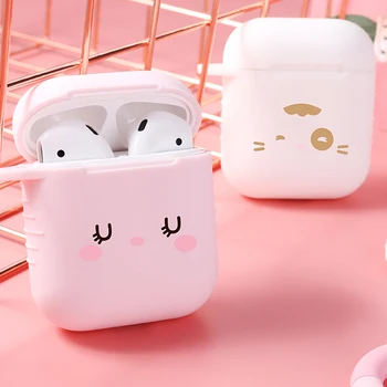 

Soft Silicone Bluetooth Earphone Case for Apple AirPods Anti-lost Cute Protection Cover for AirPods Charging Box Headphone Case