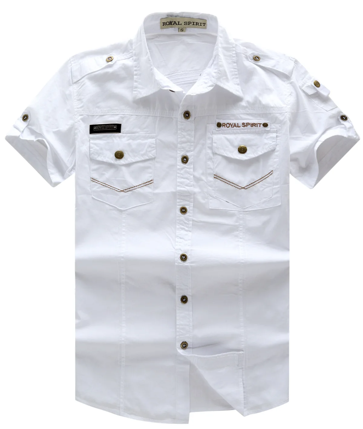 Fredd Marshall men's Dress Shirt casual brand short sleeve shirt man spring 100 pure cotton