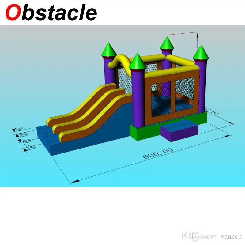 6 м* 4 м напрямую с фабрики надувной парк развлечений оборудование батут дом надувной замок надувной горка с воздуходувкой для продажи