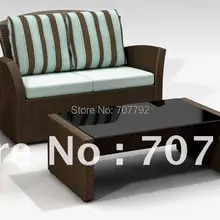 Горячая распродажа ротанга шезлонг с хлопок подушки