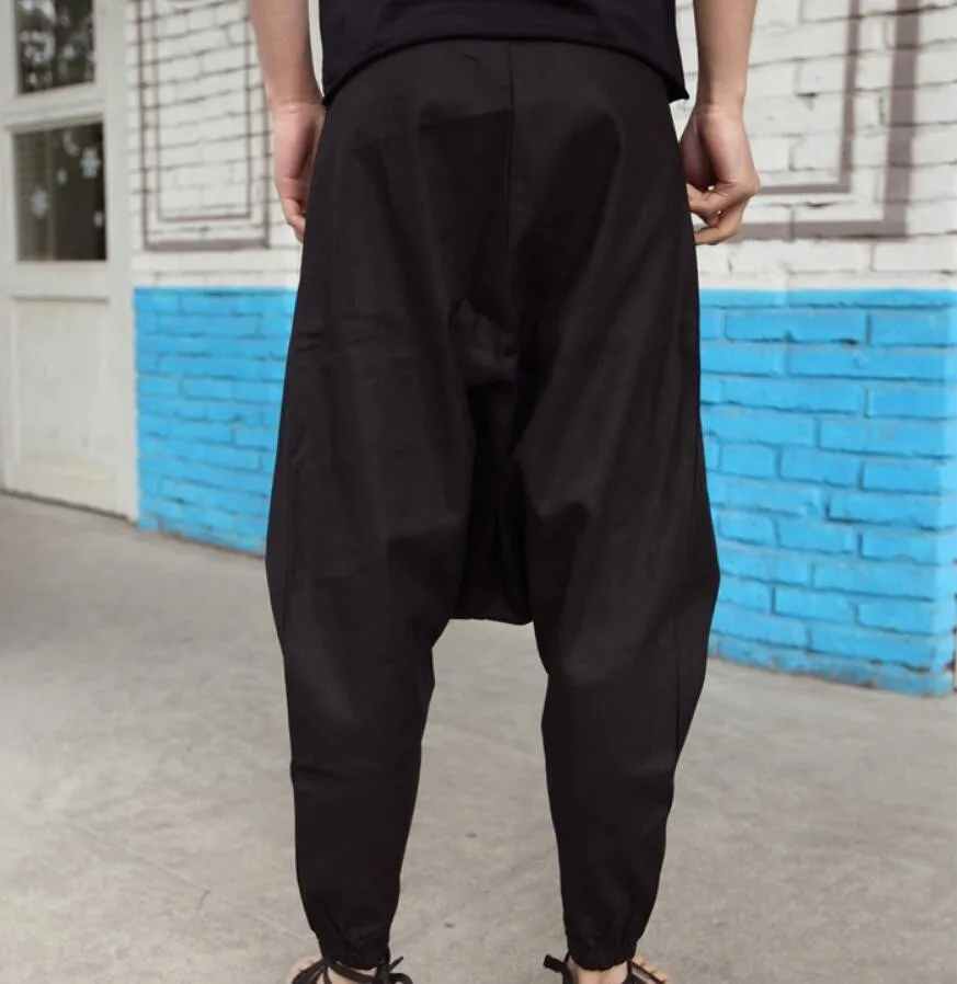 Мужская одежда большего размера; ; мужские повседневные льняные брюки в Корейском стиле; крутые модные брюки