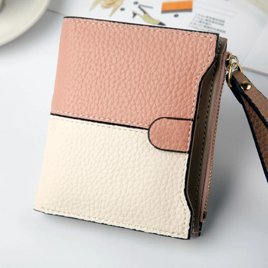 www.ermes-unice.fr : Buy Short Wallet Women Color Combination Design Wallet Female Coin Purses ...