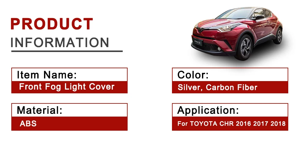 Для Toyota C-HR CHR, передний противотуманный светильник, накладка, высокое качество, АБС ХРОМ, передний противотуманный светильник, накладка, Mayitr
