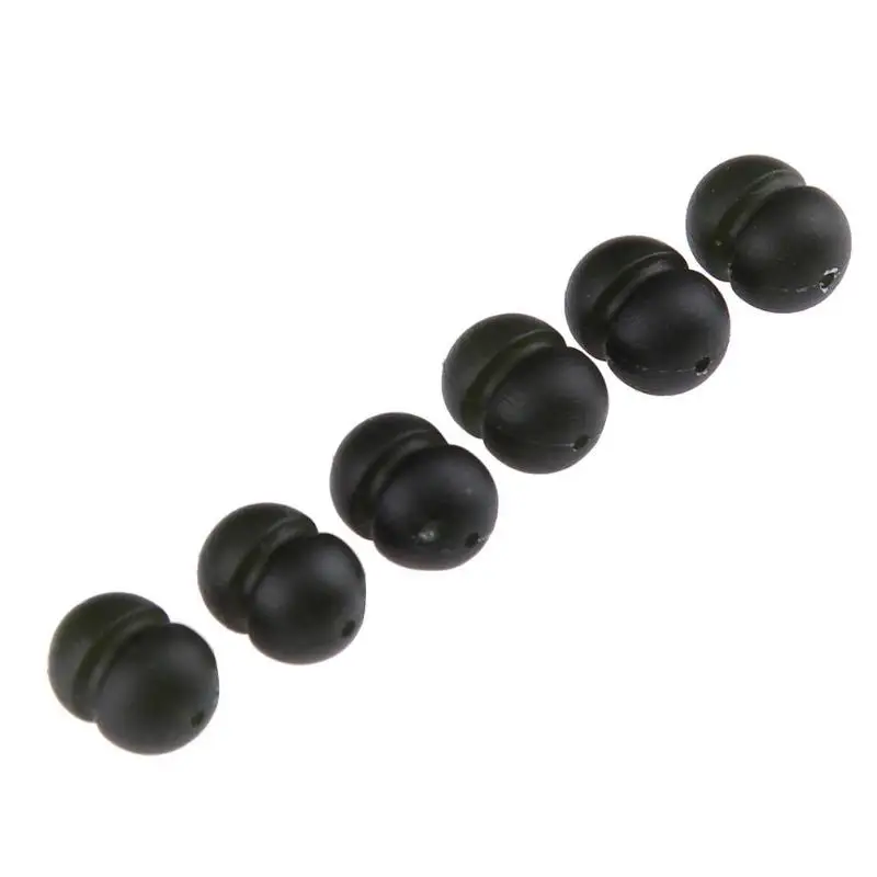 50pcs/lot 10g Black Carp Fishing Chod Heli Beads TPR Carp Fishing Chod Heli Helicopter Beads Terminal Tackle Tool Accessories