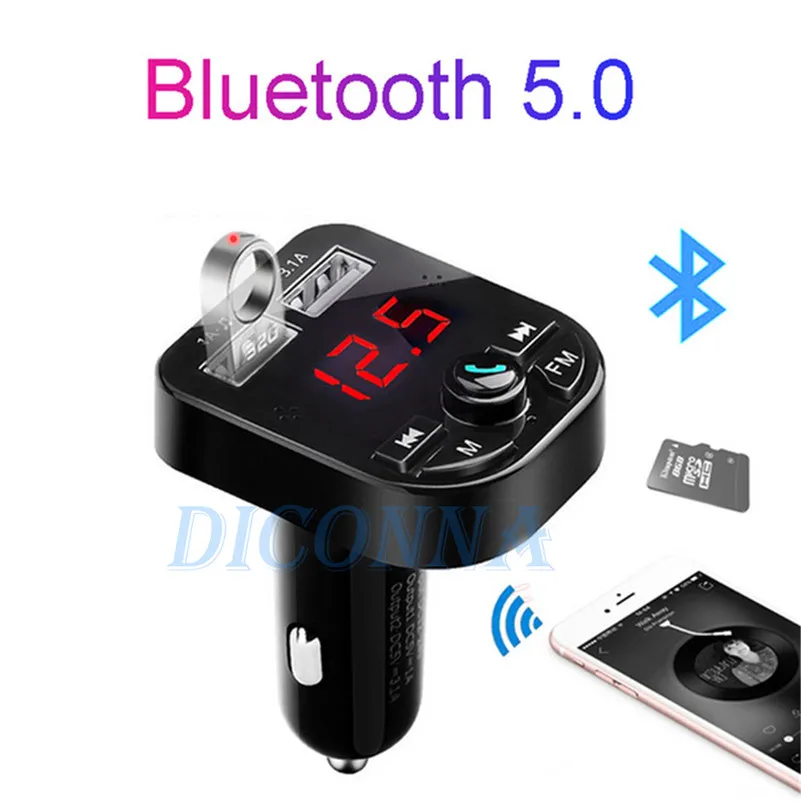 

Wireless Bluetooth FM Transmitter Car MP3 Player Radio Adapter Car Kit Handsfree Call Dual USB Charger Support SD TF Card 3B18
