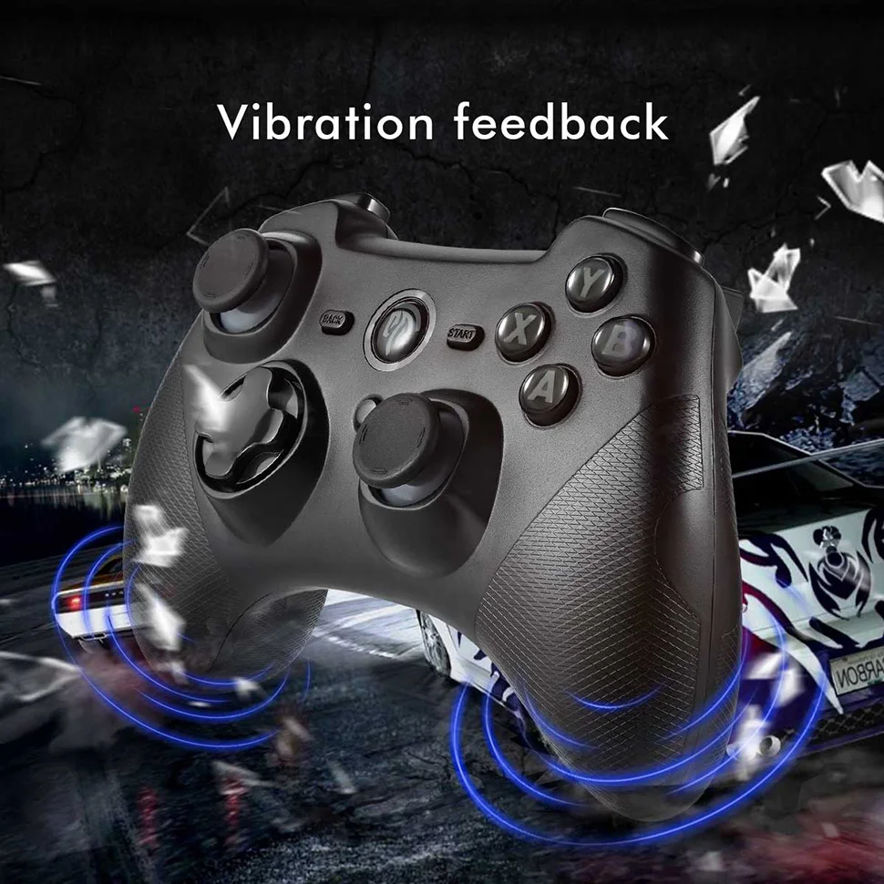 Online 2,4G controlador de juego inalámbrico EasySMX ESM 9101 Gamepad doble vibración TURBO Gamepad para Xiaomi mi caja de TV 3 S PS3 los jugadores de PC
