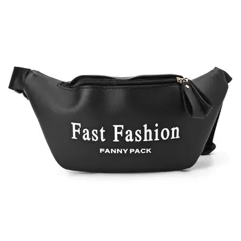 

Sell at a loss! PU Leather Letters Waist Hip Pack Phone Pouch Fanny Women Travel Chest Belt Shoulder Bag Handbag Fanny Packs