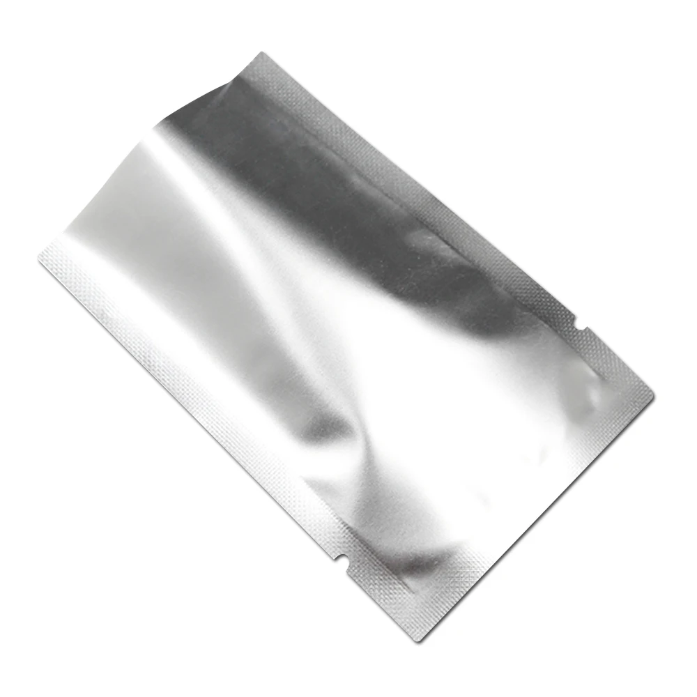 

100pcs/Lot Open Top Matte Mylar Foil Vacuum Heat Sealable Bags Candy Packaging Aluminum Sample Pouches for Herb Snacks Storage