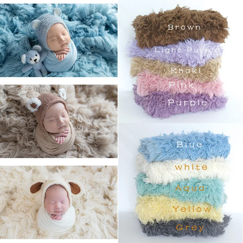 

Curly Flokati Wool Backdrop Blanket Beanbag Cover Posing Blanket Newborn Photography Props