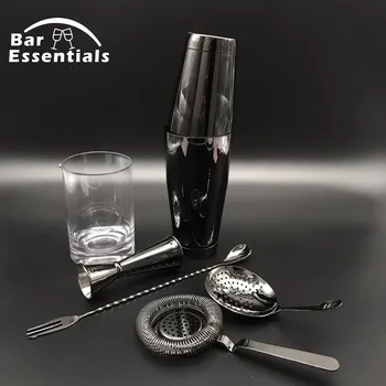 

Free Shipping Premium 6 Piece Bar Set Boston Cocktail Shaker Bartending Set Including Mixing Glass