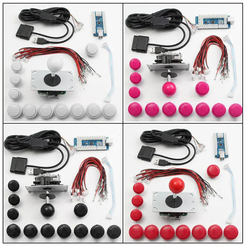 

Arcade DIY Replacement Part Set Kits for PS4 USB Encoder Joystick Push Buttons for Windows for PS3 Android System Smart TV Box