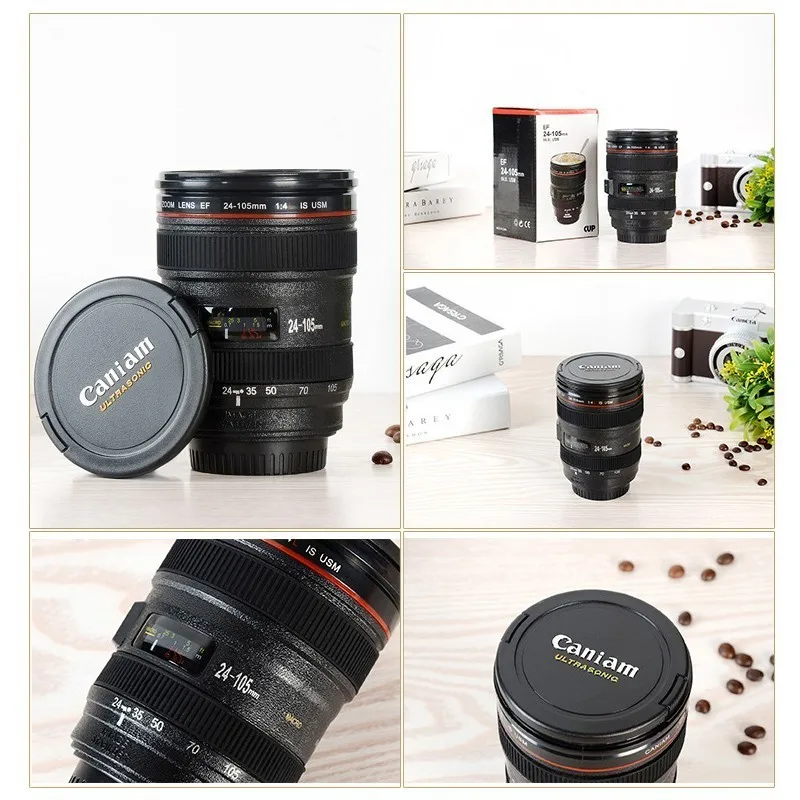 Новинка 2019 объектив камеры Canon Slr 24 105 мм 1:1 чашка 400 мл креативная пластиковая