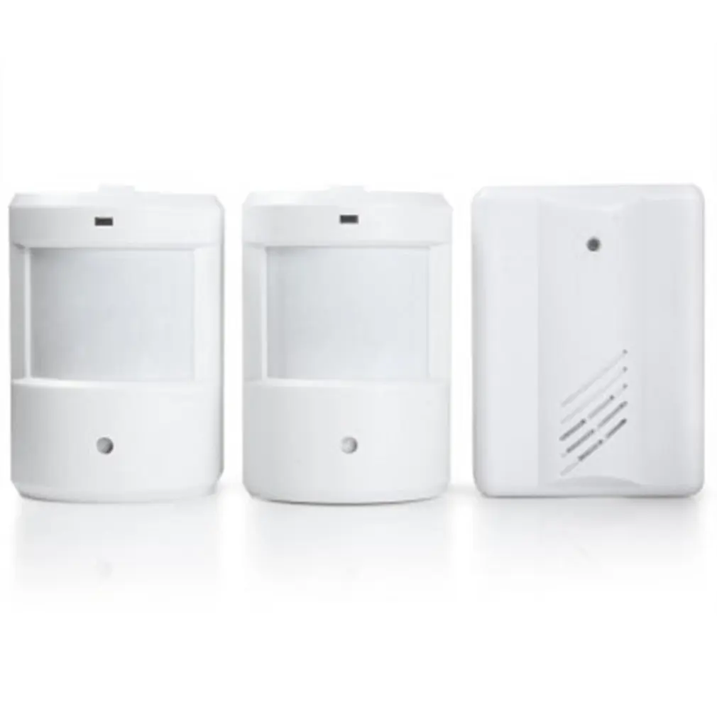 

Portable Home Wireless Doorbell Set 2 Transmitter + 1 Receivers Kit Infrared Sensing Battery Powered Electronic Door Bell Kit
