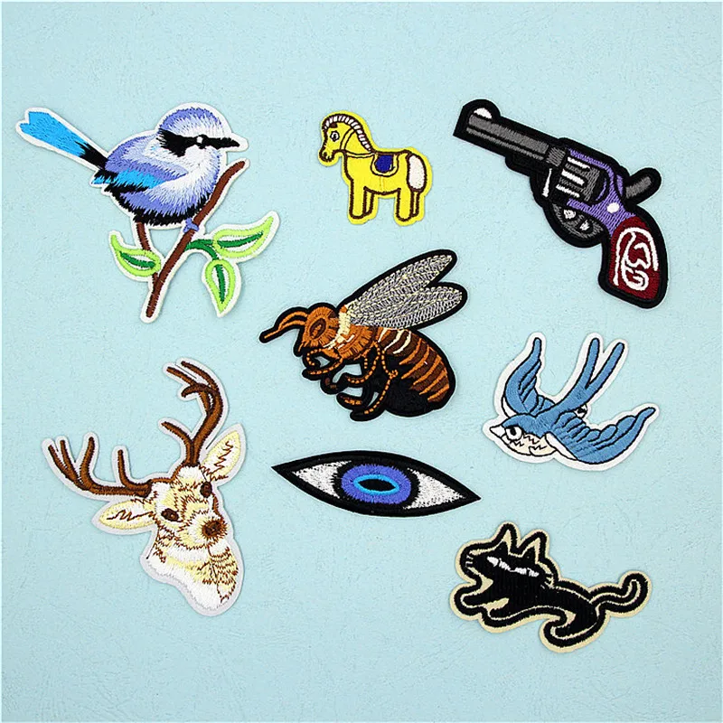 1pcs Mixture Patch for Clothing Iron on Embroidered Sew Applique Cute Fabric Badge Garment DIY Apparel Accessories | Дом и сад