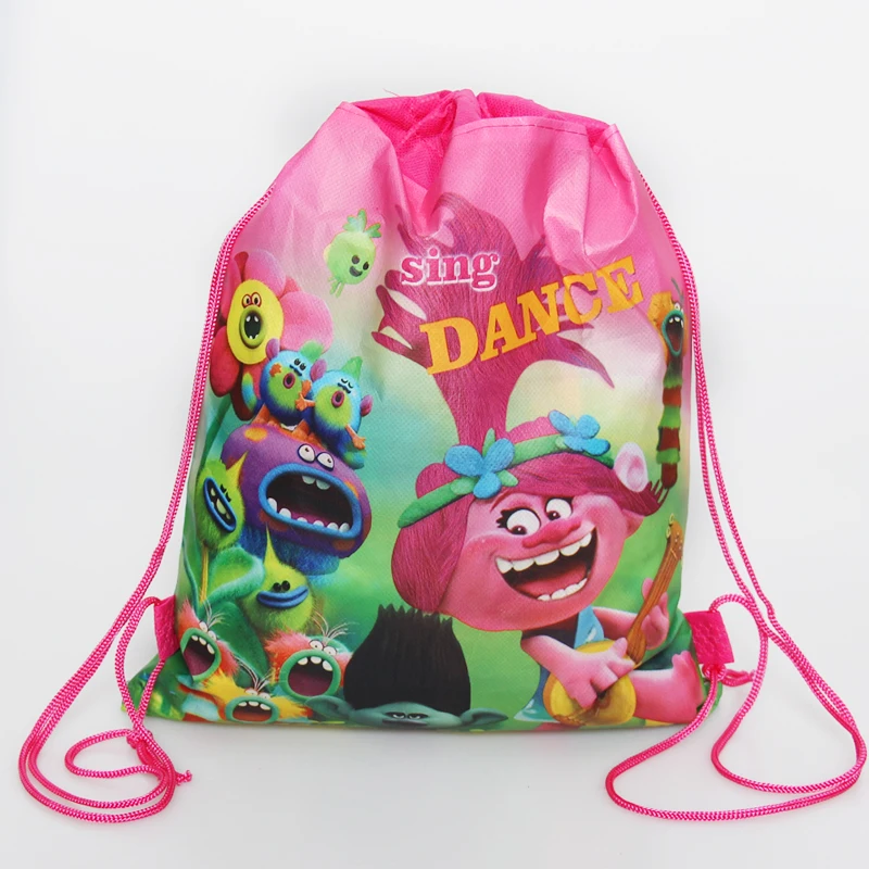 

1pc Drawstring Bags 3D Printing Trolls Portable Drawstring bags Girls Shoes Bags Women Travel Pouch Storage Party Gift Backpack