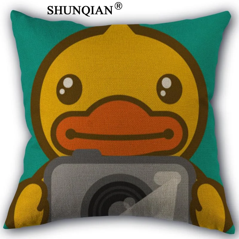 

New Arrival b duck Custom cotton Pillowcases zipper Custom Pillow Case More Size Custom your image gift