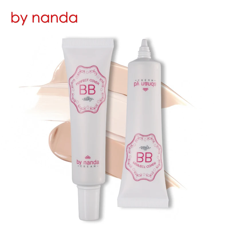By Nanda Fresh Silky BB Cream Natural Cosmetics Face Make Up Oil control Liquid Foundation Concealer