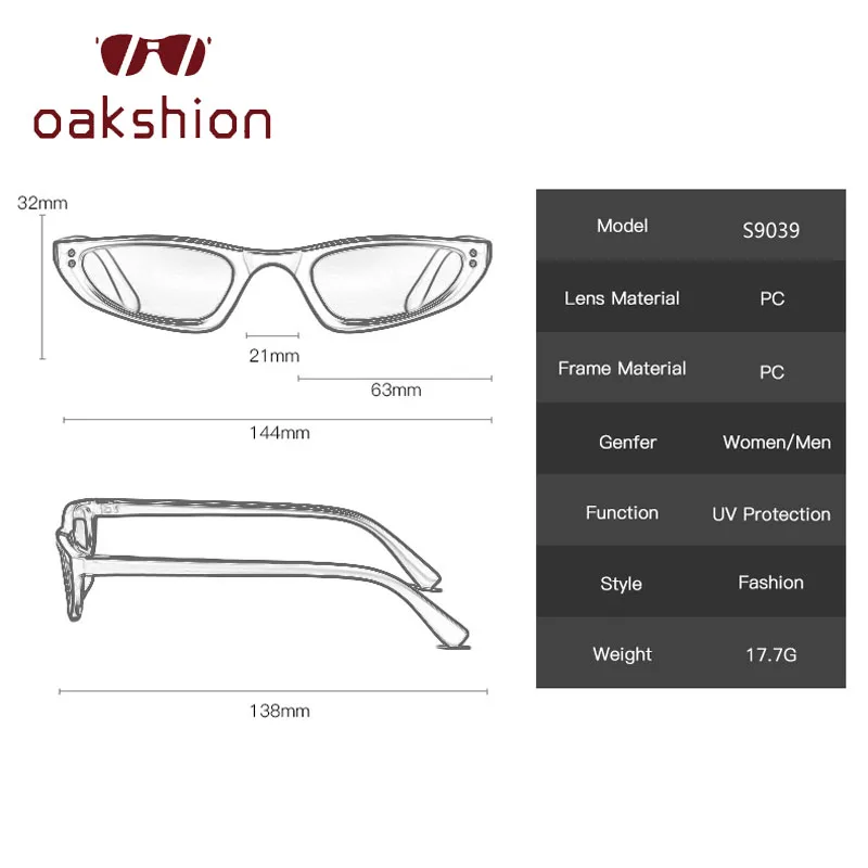 Женские солнцезащитные очки в винтажном стиле oakshion с треугольным