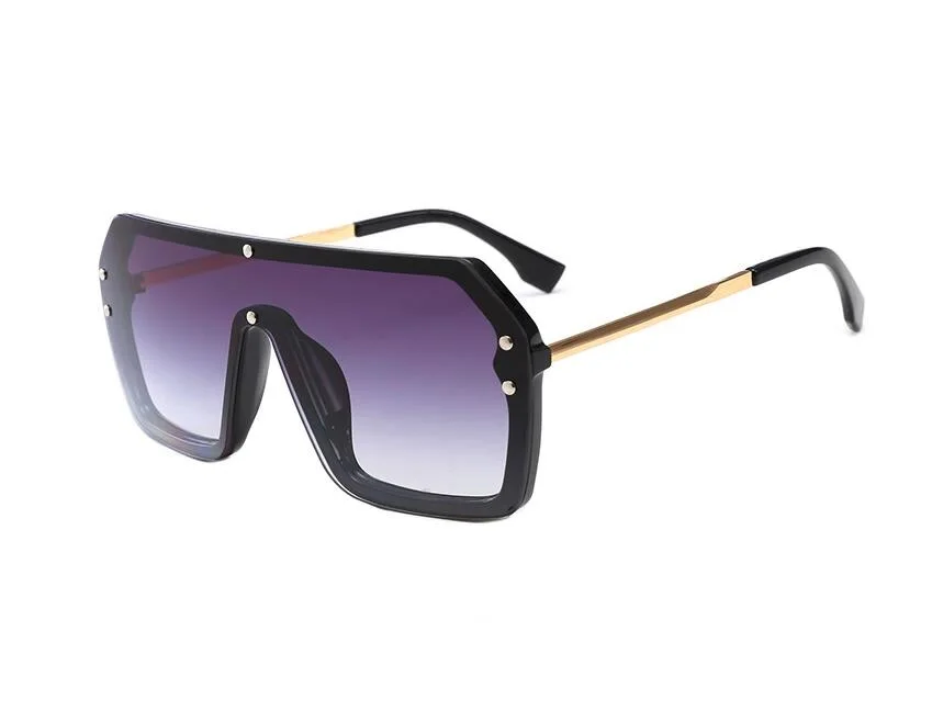

Liser Classic One Piece Designer With F Letters Square Sunglasses Women Oversized Big Frame Vintage Sun Glasses Men Mirror 6998