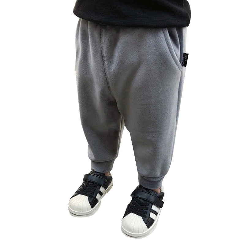 Buy 2 7 years old Autumn winter pants for kid boy Thick velvet Solid Toddler