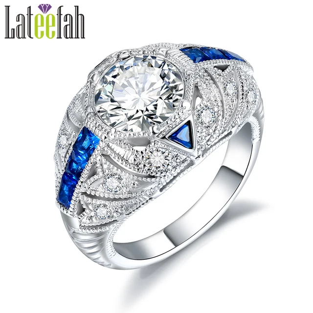 hot sale female blue stones art deco vintage rings skyrim crystal filigree engagement rings for women - Filigree Wedding Rings hot sale female blue stones art deco vintage rings skyrim crystal filigree engagement rings for women - Filigree Wedding Rings