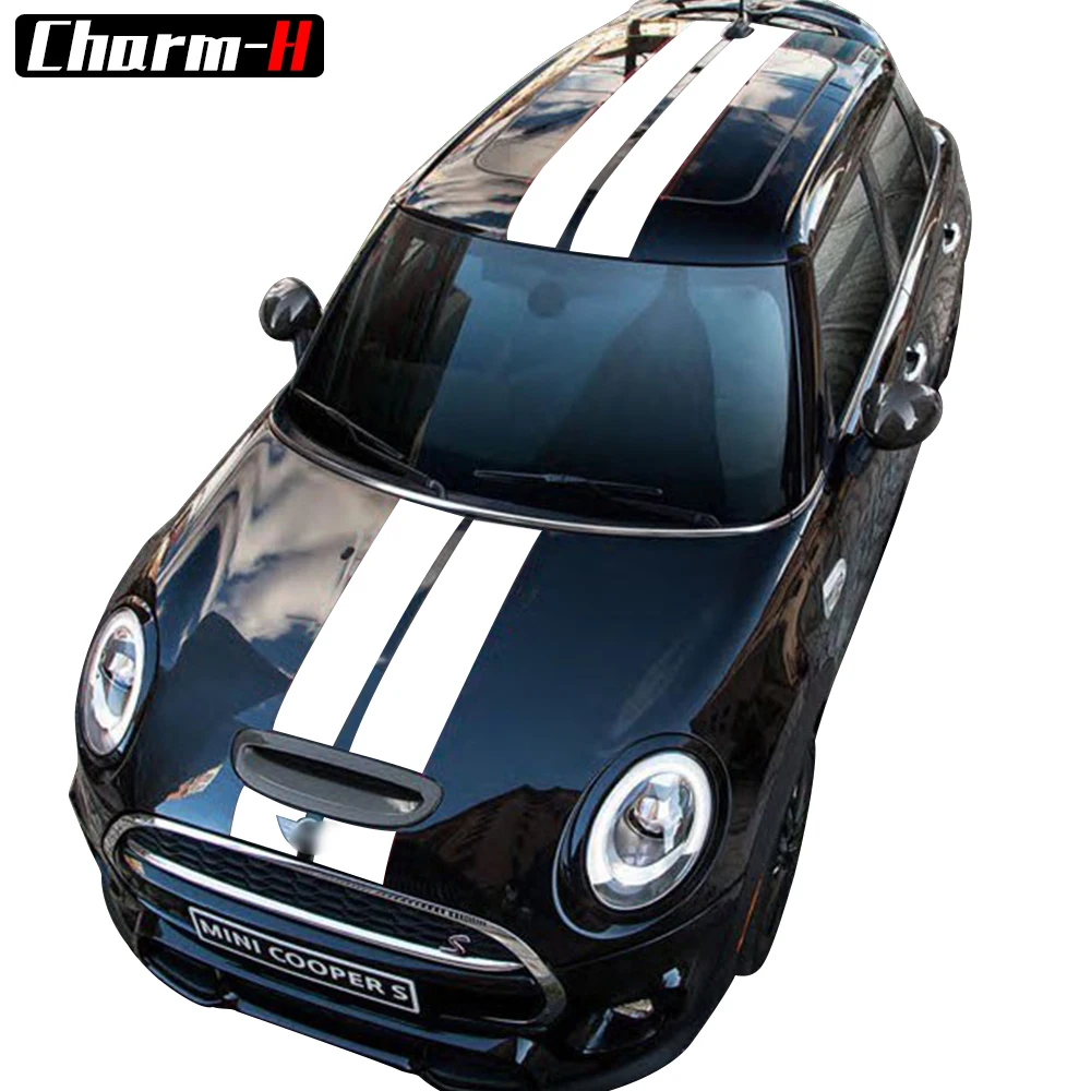 سيارة التصميم المزدوج سباقات الرالي bonnet boot خطوط السقف الخلفية لصائق الفينيل ل ميني كوبر r56 r50 r53 r55 r60 F55 F56 f60