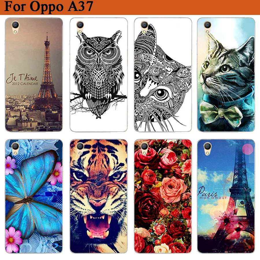 Чехол для Oppo A37 чехол s Тигр филин Роза Жесткий из поликарбоната с рисунком A37m 5 0