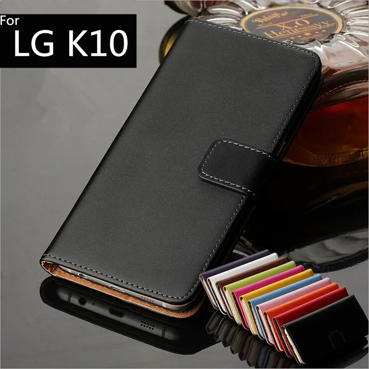 For LG K10 cover case Premium PU Leather Wallet Flip Case