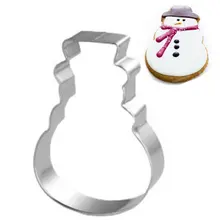 10 шт./лот формочки для печенья в форме снеговика из нержавеющей стали для свадебного торта, выпечки рождественское печенье, формочки, нож для бисквита, кондитерские инструменты