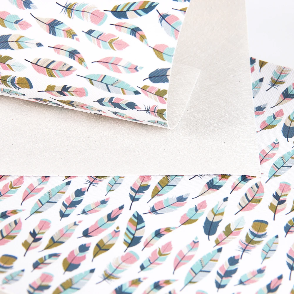 

20*34cm flowers bee cartoon Synthetic leather fabric cut direction random,size has a little errors For DIY sewing,1Yc2662
